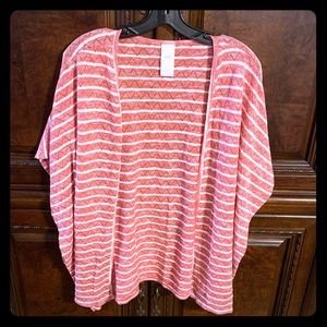 Time and Tru XL red and white kimono